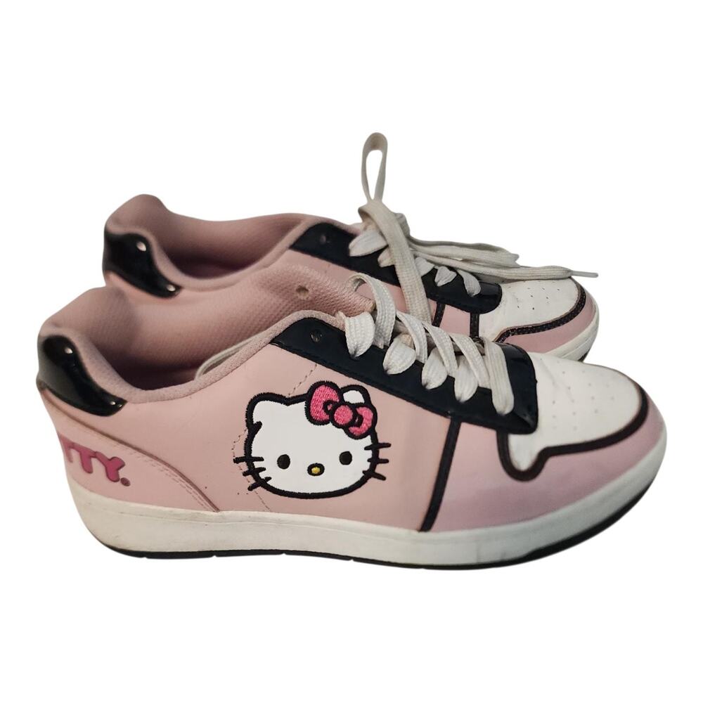 Hello Kitty Pink Low Top Sneakers Big Kids Youth US 6 EUR 37 Lace Up Shoes